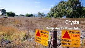  Presentation with heights - Cool new presentation theme with mine field in golan heights backdrop and a coral colored foreground