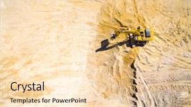  Presentation with aerial - Beautiful presentation theme featuring mine industrial background on mining backdrop and a lemonade colored foreground