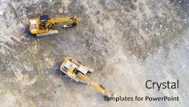  Presentation with heavy industry - PPT layouts featuring mine industrial background on mining background and a soft green colored foreground