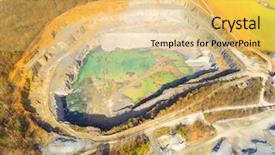  Presentation with heavy industry - Amazing slide deck having mine industrial landscape heavy industry backdrop and a yellow colored foreground