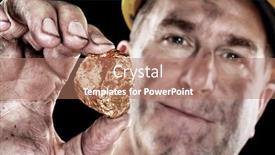  Presentation with golden - Beautiful slide set featuring miner-displays-a-golden-nugget backdrop and a coral colored foreground