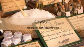  Presentation with oils - Colorful theme enhanced with mineral bath salt and aromatic oils backdrop and a coral colored foreground