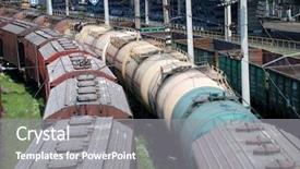  Presentation with oil tanks - Cool new presentation theme with mineral oil and other cargo backdrop and a gray colored foreground