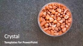  Presentation with crystals - PPT theme featuring mineral processing - crystals of traditional hawaiian alaea background and a  colored foreground