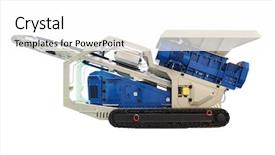  Presentation with mineral processing - Presentation design consisting of mineral processing - mobile jigger isolated background and a white colored foreground