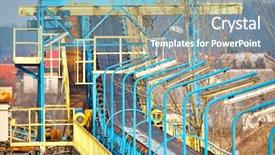  Presentation with plant tissue culture - PPT layouts featuring mineral processing - sand proccessing plant in poland background and a seafoam green colored foreground