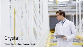  Presentation with mineral processing - Slides featuring mineral processing - young expert of contemporary mining background and a white colored foreground