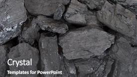  Presentation with coal - PPT theme with mineral resources - coal background and a dark gray colored foreground