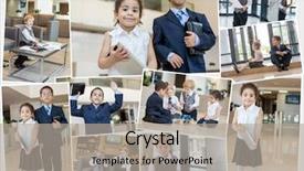  Presentation with four seasons in collage - Beautiful theme featuring mineral resources - collage with ten boys backdrop and a light gray colored foreground