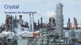  Presentation with mineral resources - Colorful theme enhanced with mineral resources - industrial building backdrop and a sky blue colored foreground