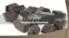  Presentation with coal - PPT layouts having mineral resources - pieces of coal background and a dark gray colored foreground