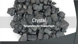  Presentation with mineral resources - Beautiful PPT layouts featuring mineral resources - pieces of coal backdrop and a dark gray colored foreground