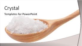  Presentation with mineral - Presentation design consisting of mineral salt in wooden spoon background and a white colored foreground