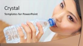  Presentation with pure water - Slides enhanced with mineral water at the gym background and a sky blue colored foreground