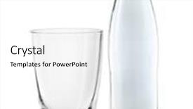  Presentation with mineral - Cool new presentation design with mineral water in bottle and clean glass on wooden table on grey background backdrop and a white colored foreground