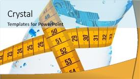  Presentation with weight loss - PPT theme consisting of mineral-water-symbol-weight-loss background and a light blue colored foreground