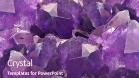  Presentation with crystals - Presentation enhanced with minerales - macro photo of lilac amethyst background and a violet colored foreground