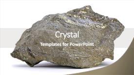  Presentation with copper - PPT theme consisting of mineralogy - natural copper ore isolated background and a gray colored foreground