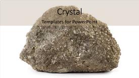  Presentation with mineral - Audience pleasing slide set consisting of mineralogy - pyrite stone mineral rock backdrop and a coral colored foreground