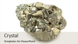  Presentation with rock stone - PPT theme featuring mineralogy - pyrite stone mineral rock background and a coral colored foreground