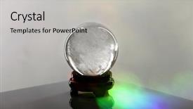  Presentation with quartz mineral - Theme having mineralogy - quartz sphere mineral spherical background and a  colored foreground