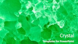  Presentation with mineral - Presentation theme consisting of minerals - green calcite mineral texture close-up background and a shamrock green colored foreground