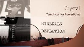  Presentation with minerals - PPT theme consisting of minerals-depletion-text-written background and a  colored foreground