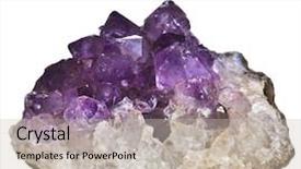  Presentation with crystal amethyst - Amazing slide deck having minerals resources - beautiful amethyst druse close up backdrop and a soft green colored foreground