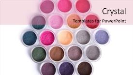  Presentation with mineral - Presentation with minerals silver - set of bright mineral eye background and a coral colored foreground