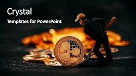  Presentation with ripple - Beautiful PPT layouts featuring miners are mining ripple coin backdrop and a black colored foreground