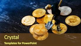  Presentation with ripple - PPT layouts having miners are mining virtual digital background and a tawny brown colored foreground