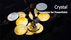  Presentation with mining - PPT theme with miners are mining virtual digital background and a black colored foreground