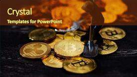  Presentation with gold mine tunnel gold mining - Slide set featuring miners are mining virtual digital background and a tawny brown colored foreground