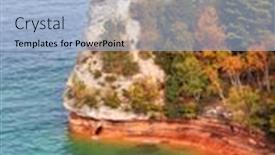  Presentation with castle - PPT layouts consisting of miners-castle-point-in-pictured background and a light blue colored foreground