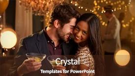  Presentation with cocktail party - Presentation design consisting of mingle - romantic couple enjoying cocktail party background and a  colored foreground