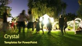  Presentation with concert - Beautiful PPT layouts featuring mingling at a free concert backdrop and a tawny brown colored foreground