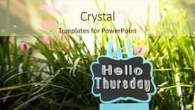  Presentation with blackboard - Slide deck featuring mini blackboard written hello thursday background and a  colored foreground