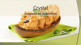  Presentation with olive - Presentation design with mini bowls - almond crumb cookies in olive background and a  colored foreground