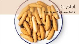  Presentation with bowl - Beautiful PPT theme featuring mini-bread-sticks-in-bowl backdrop and a yellow colored foreground