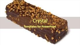  Presentation with white chocolate - PPT theme consisting of mini chocolate cake bar isolated on white background and a tawny brown colored foreground