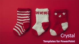  Presentation with kittens christmas holiday red christmas - Audience pleasing slide deck consisting of mini christmas stockings three red backdrop and a crimson colored foreground
