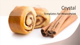  Presentation with cinnamon quillsmicrobial attacks - PPT layouts consisting of mini cinnamon buns and cinnamon background and a lemonade colored foreground