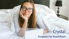  Presentation with 4 years old children and doctor - Colorful presentation design enhanced with mini computer - 12-14 years old teenage girl backdrop and a sky blue colored foreground