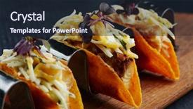  Presentation with tacos - Presentation theme with mini corn tacos with cod background and a wine colored foreground