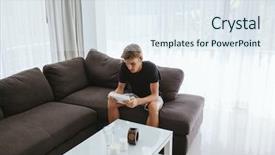  Presentation with evaluation of 5 years old boy - Colorful presentation enhanced with mini game - 16 years old teenage boy backdrop and a sky blue colored foreground