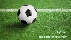  Presentation with football field - Colorful presentation theme enhanced with mini game - football field and ball backdrop and a  colored foreground
