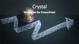  Presentation with peoplearound globe - Beautiful slides featuring mini globe with the arrow backdrop and a  colored foreground