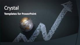  Presentation with tv news globe - Slides having mini globe with the arrow background and a  colored foreground