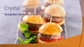  Presentation with hamburger - PPT layouts with mini-hamburger-withbeef-tomato background and a sky blue colored foreground