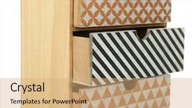  Presentation with chest - Beautiful theme featuring mini handmade chest of drawers backdrop and a coral colored foreground